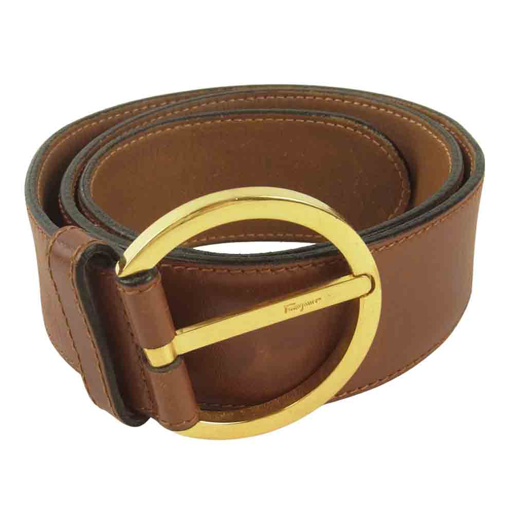 Salvatore Ferragamo サルヴァトーレフェラガモ レザー ベルト ブラウン系【中古】