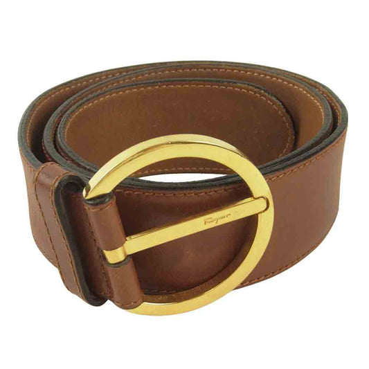 Salvatore Ferragamo サルヴァトーレフェラガモ レザー ベルト ブラウン系【中古】