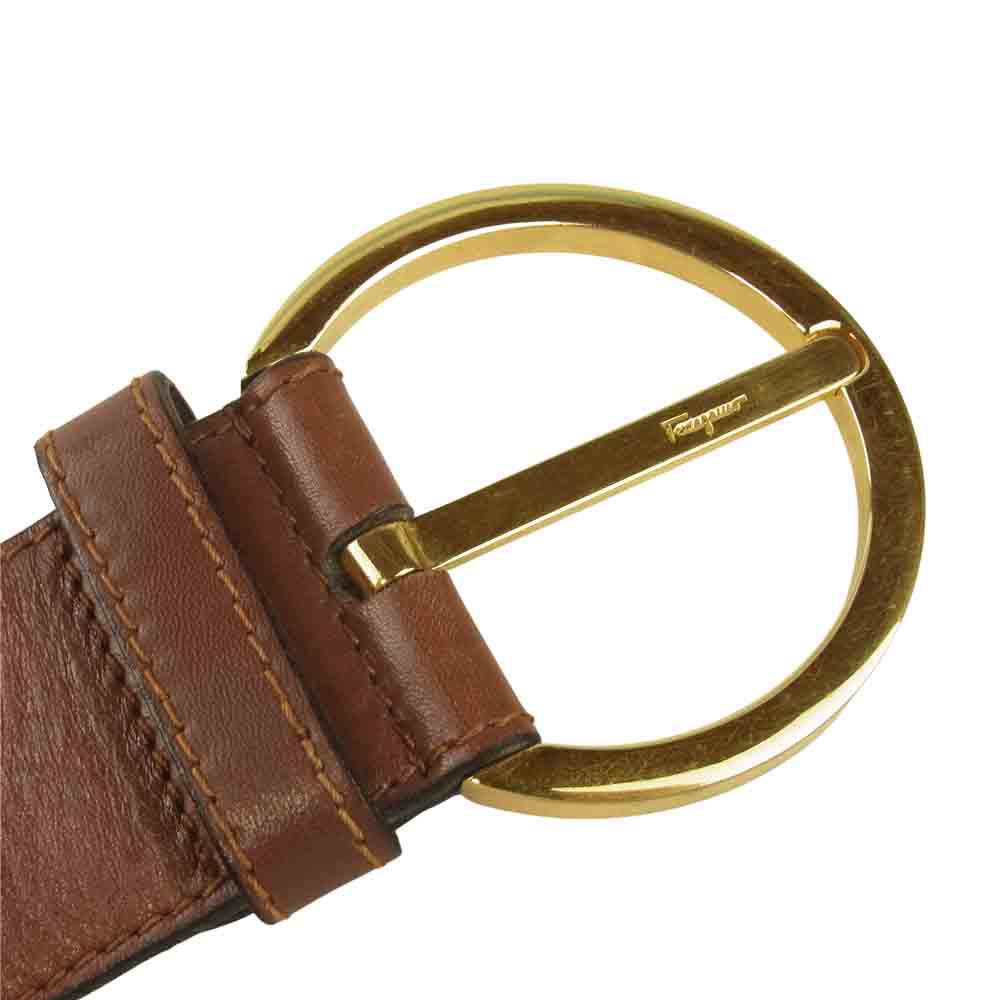 Salvatore Ferragamo サルヴァトーレフェラガモ レザー ベルト ブラウン系【中古】