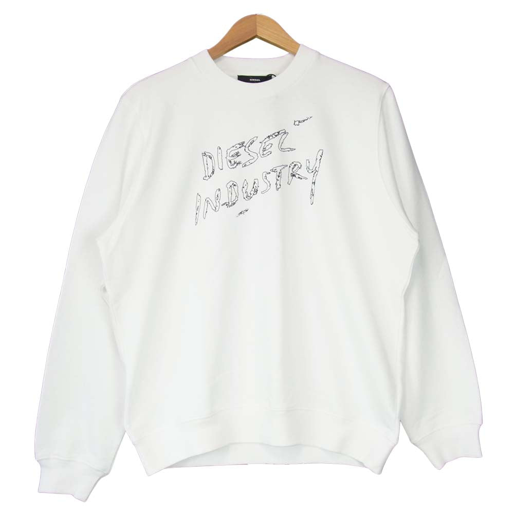 DIESEL ディーゼル 00SEM2 DIESEL INDUSTRY スウェット ホワイト系 M【新古品】【未使用】【中古】