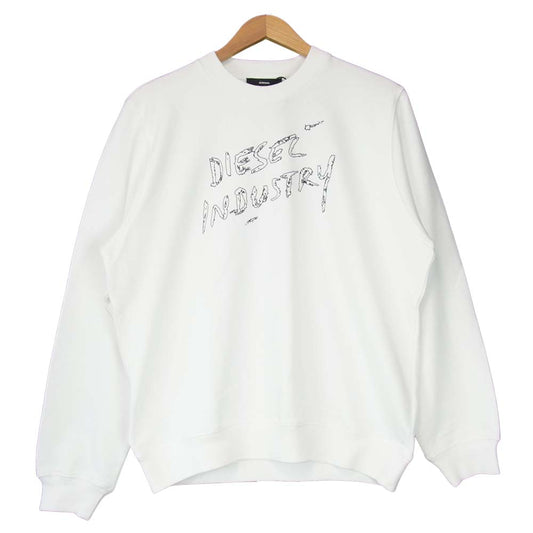 DIESEL ディーゼル 00SEM2 DIESEL INDUSTRY スウェット ホワイト系 M【新古品】【未使用】【中古】