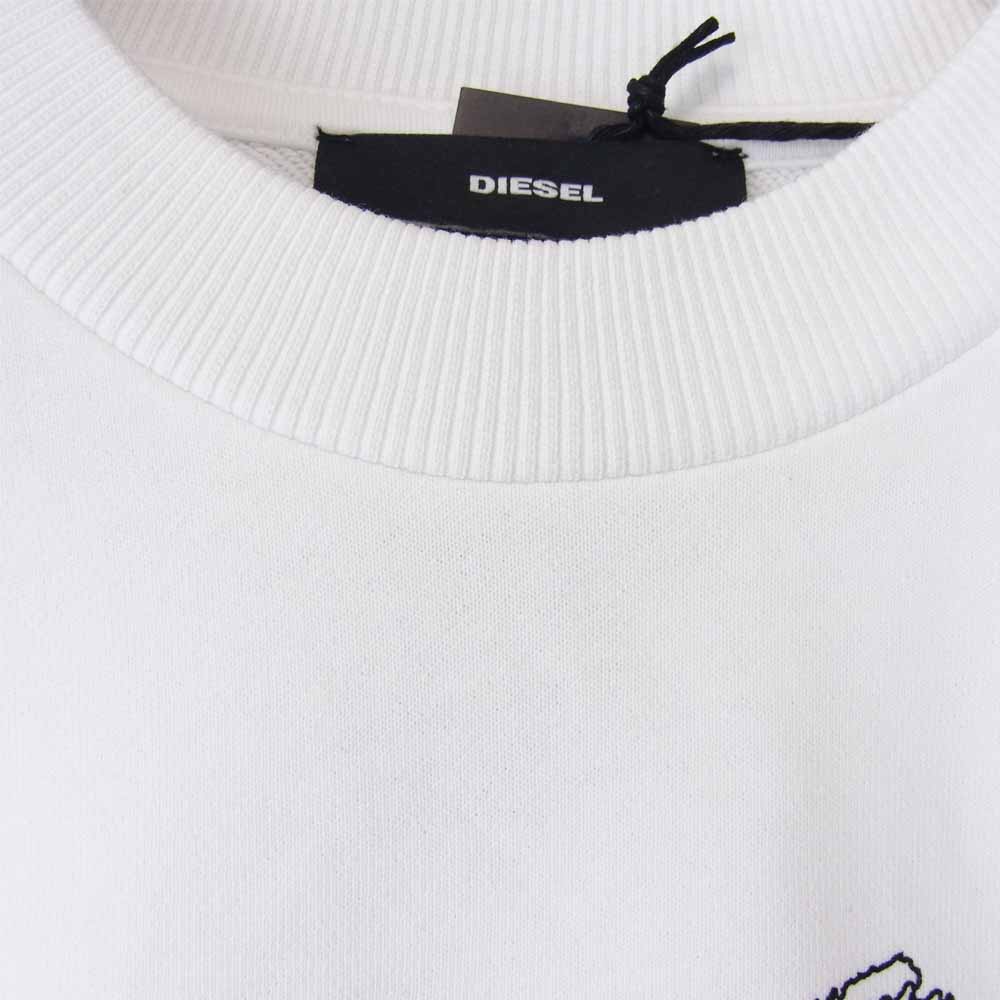 DIESEL ディーゼル 00SEM2 DIESEL INDUSTRY スウェット ホワイト系 M【新古品】【未使用】【中古】