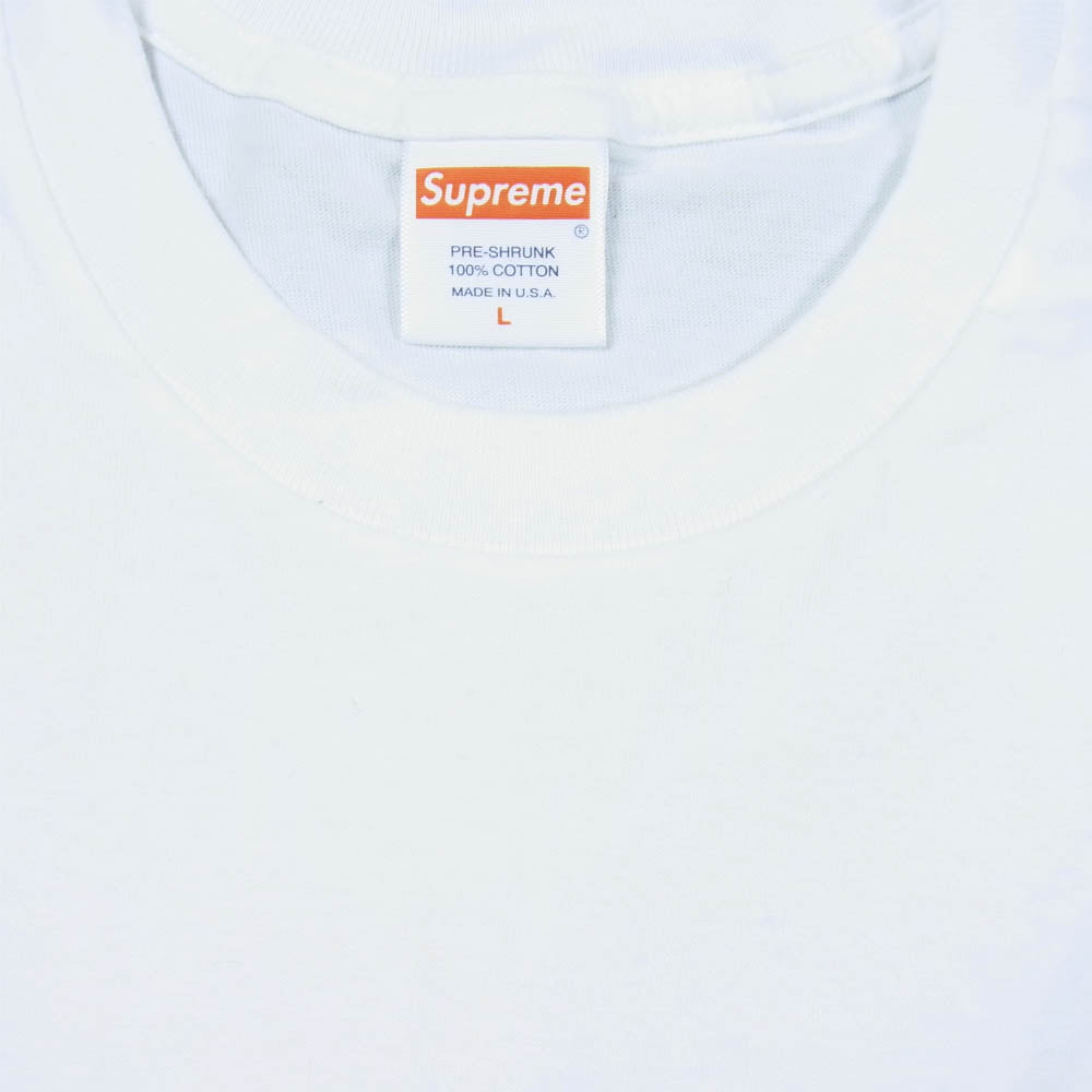 Supreme シュプリーム 20SS Shop Tee ショップ Tシャツ ロゴ プリント ホワイト系 L【美品】【中古】