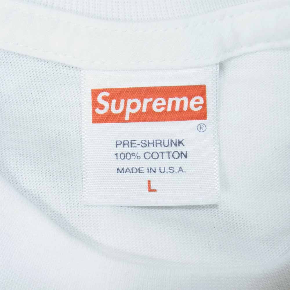 Supreme シュプリーム 20SS Shop Tee ショップ Tシャツ ロゴ プリント ホワイト系 L【美品】【中古】