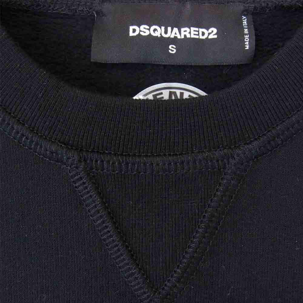 DSQUARED2 ディースクエアード S71GU0418 DSQ 9520 ロゴ スウェット ブラック系 S【美品】【中古】