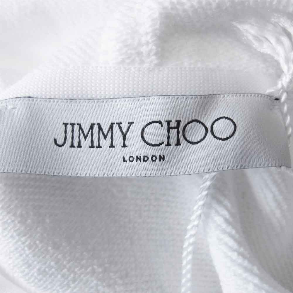 JIMMY CHOO ジミーチュウ JC COLLEGE HOODIE カレッジ ロゴ パーカー ホワイト系 S【新古品】【未使用】【中古】