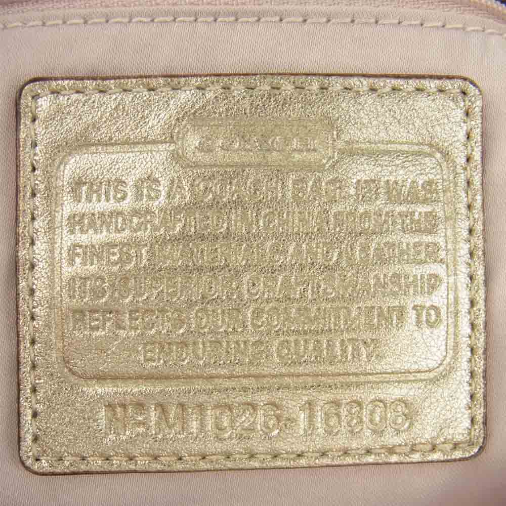 COACH コーチ 16808 クリスティン レザー ホーボー 2way ショルダー ハンド バッグ ベージュ系【中古】