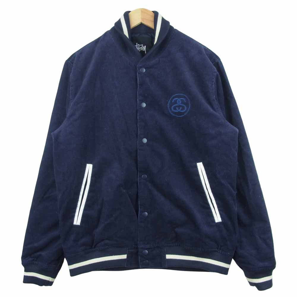 STUSSY ステューシー SSロゴ コーデュロイ スタジャン コットン 中国製 ネイビー系 M【中古】