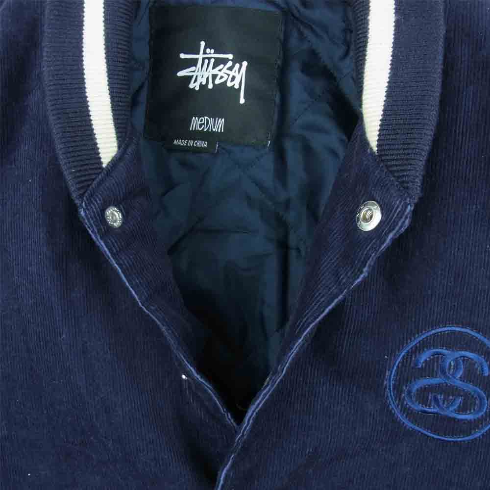 STUSSY ステューシー SSロゴ コーデュロイ スタジャン コットン 中国製 ネイビー系 M【中古】