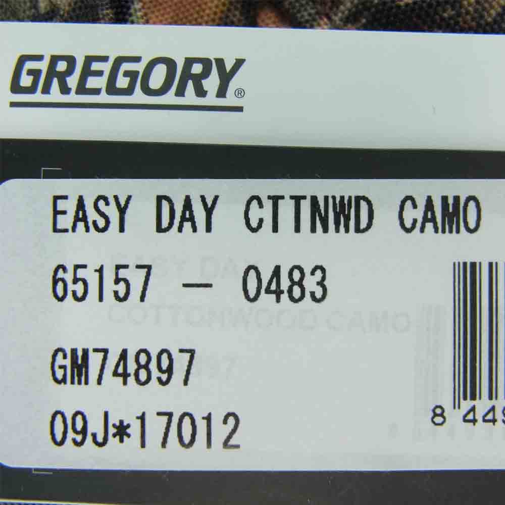 GREGORY グレゴリー 旧ロゴ EASY DAY イージー デイ COTTONN WOOD CAMO コットン ウッド カモ リュック デイパック カーキ系【新古品】【未使用】【中古】