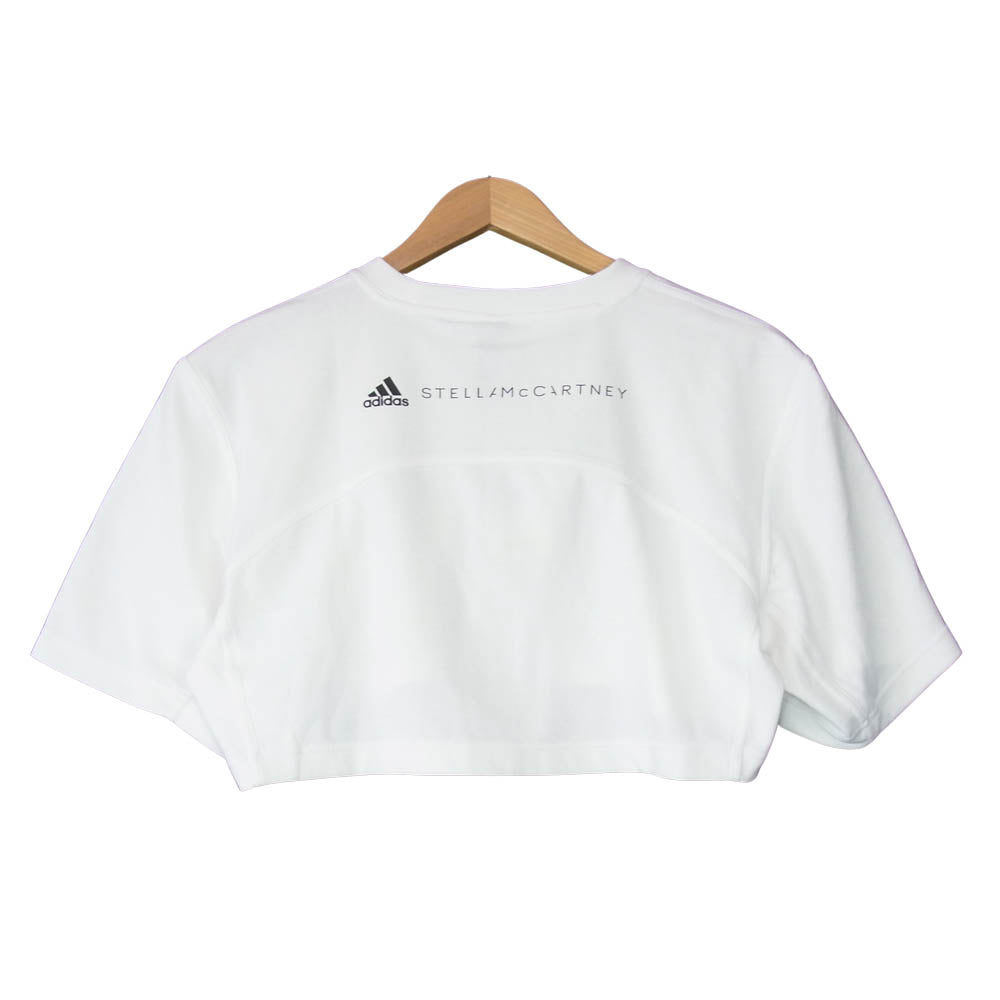 adidas アディダス STELLA McCARTNEY ステラマッカートニー aSMC CROP TEE クロップド Tシャツ ホワイト ホワイト系 XS【新古品】【未使用】【中古】