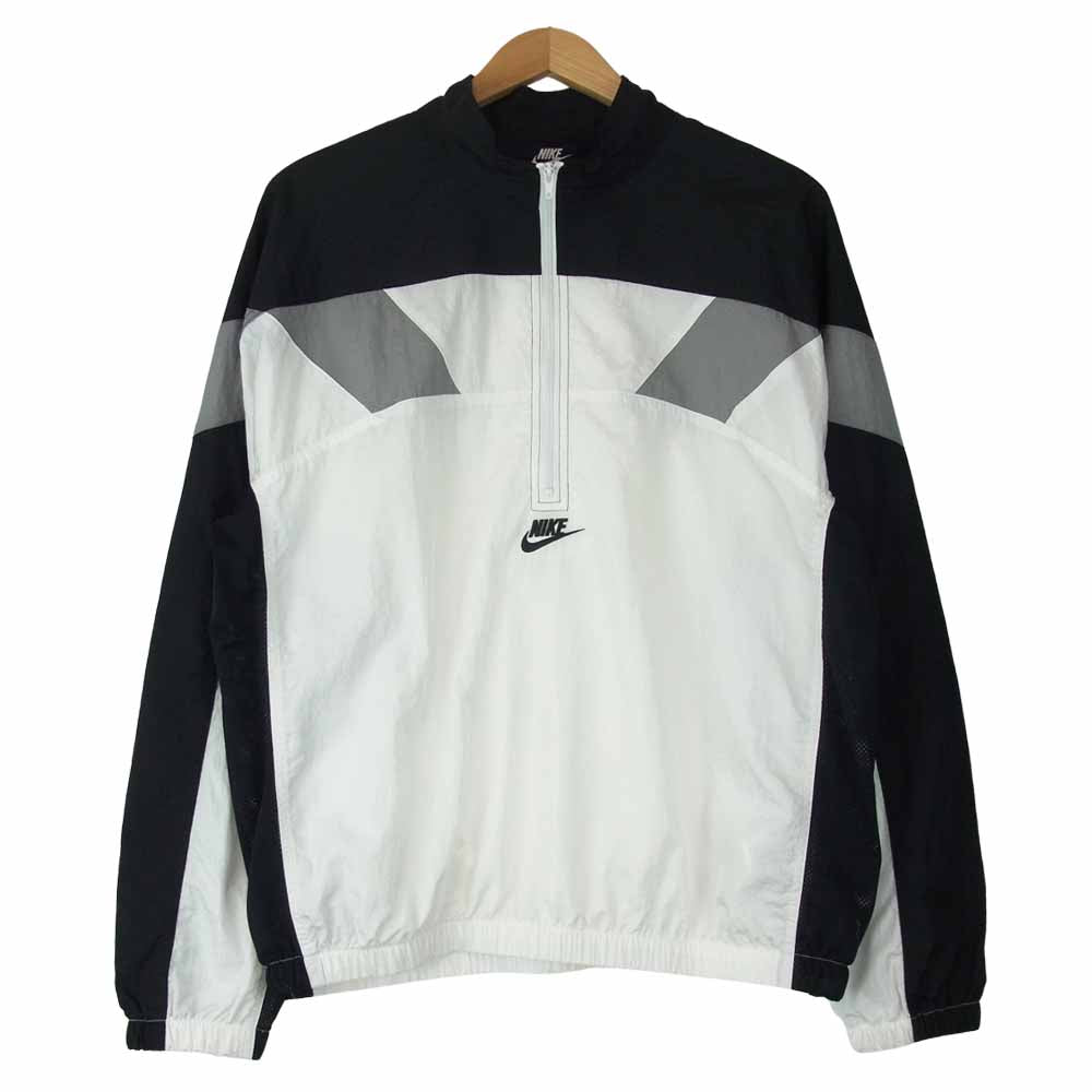 NIKE ナイキ CJ4930-121 AS M NSW RE-ISSUE JKT WVN ハーフジップナイロン ジャケット ブラック系 ホワイト系 M【美品】【中古】