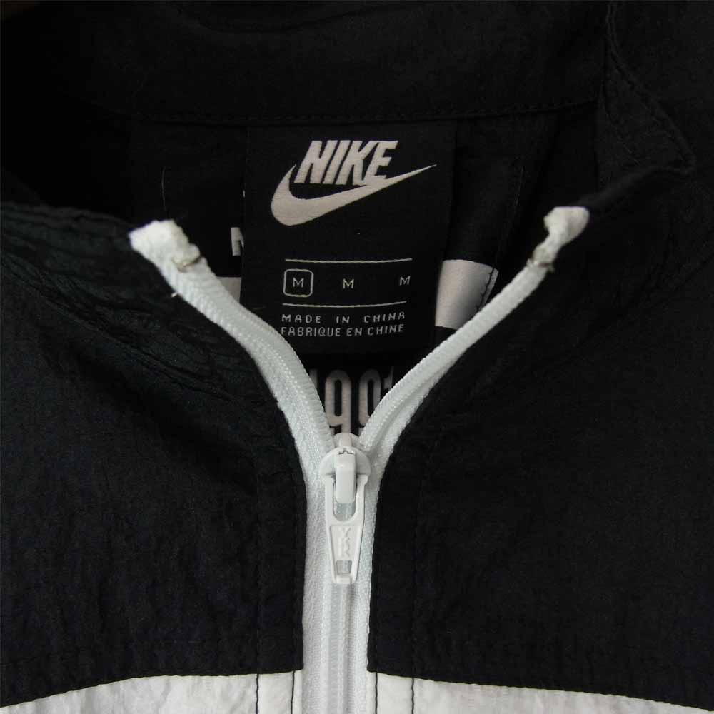 NIKE ナイキ CJ4930-121 AS M NSW RE-ISSUE JKT WVN ハーフジップナイロン ジャケット ブラック系 ホワイト系 M【美品】【中古】