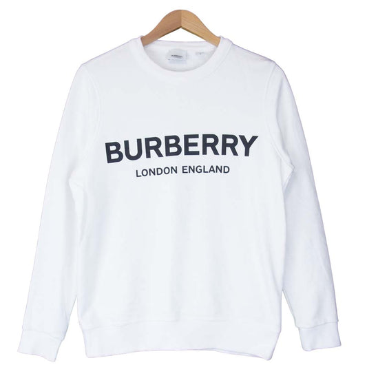 BURBERRY バーバリー 8011443 FAIRHALL ロゴプリント スウェット トレーナー ホワイト系 S【美品】【中古】