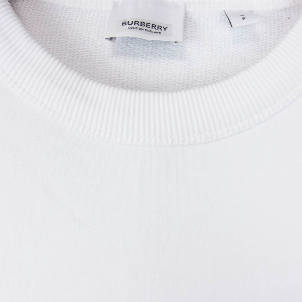 BURBERRY バーバリー 8011443 FAIRHALL ロゴプリント スウェット トレーナー ホワイト系 S【美品】【中古】
