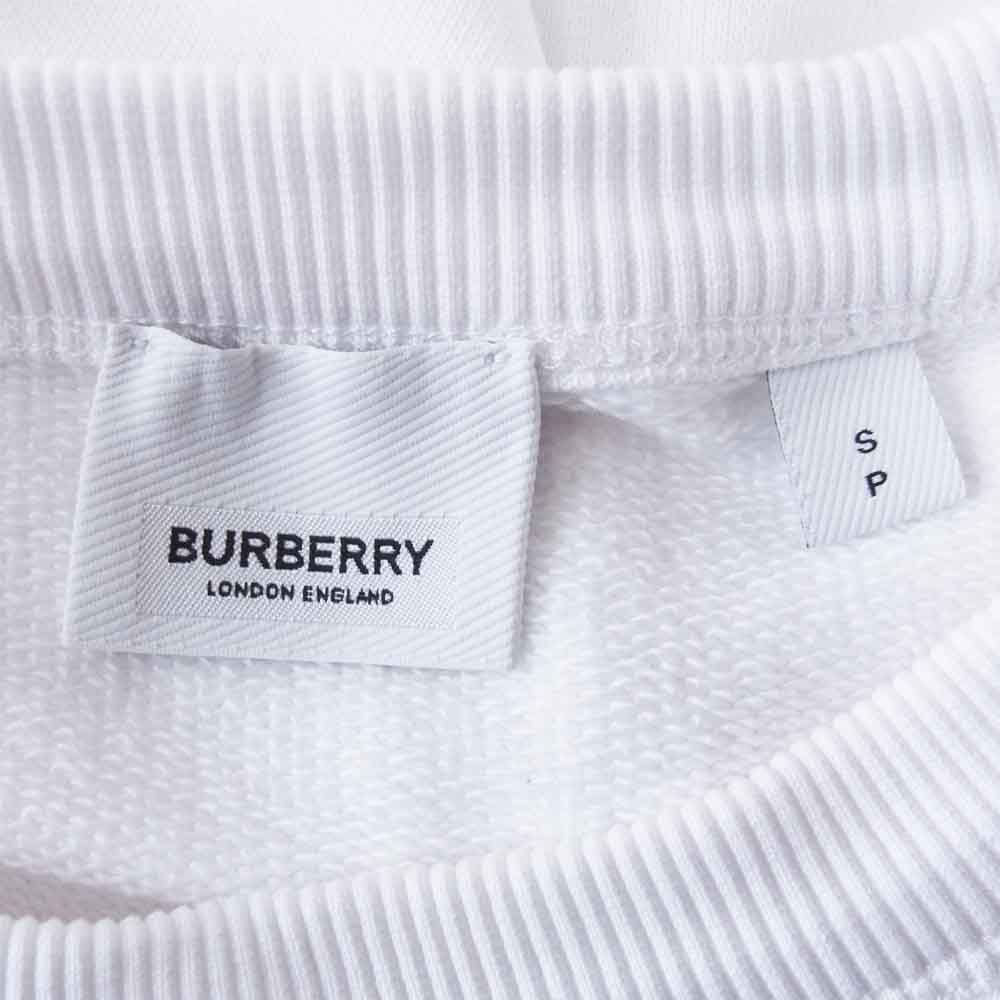 BURBERRY バーバリー 8011443 FAIRHALL ロゴプリント スウェット トレーナー ホワイト系 S【美品】【中古】