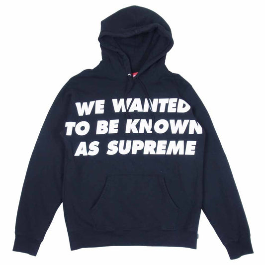 Supreme シュプリーム 20SS Known As Hooded Sweatshirt WE WANTED TO BE KNOWN AS SUPREME スウェット パーカー ブラック系 M【中古】