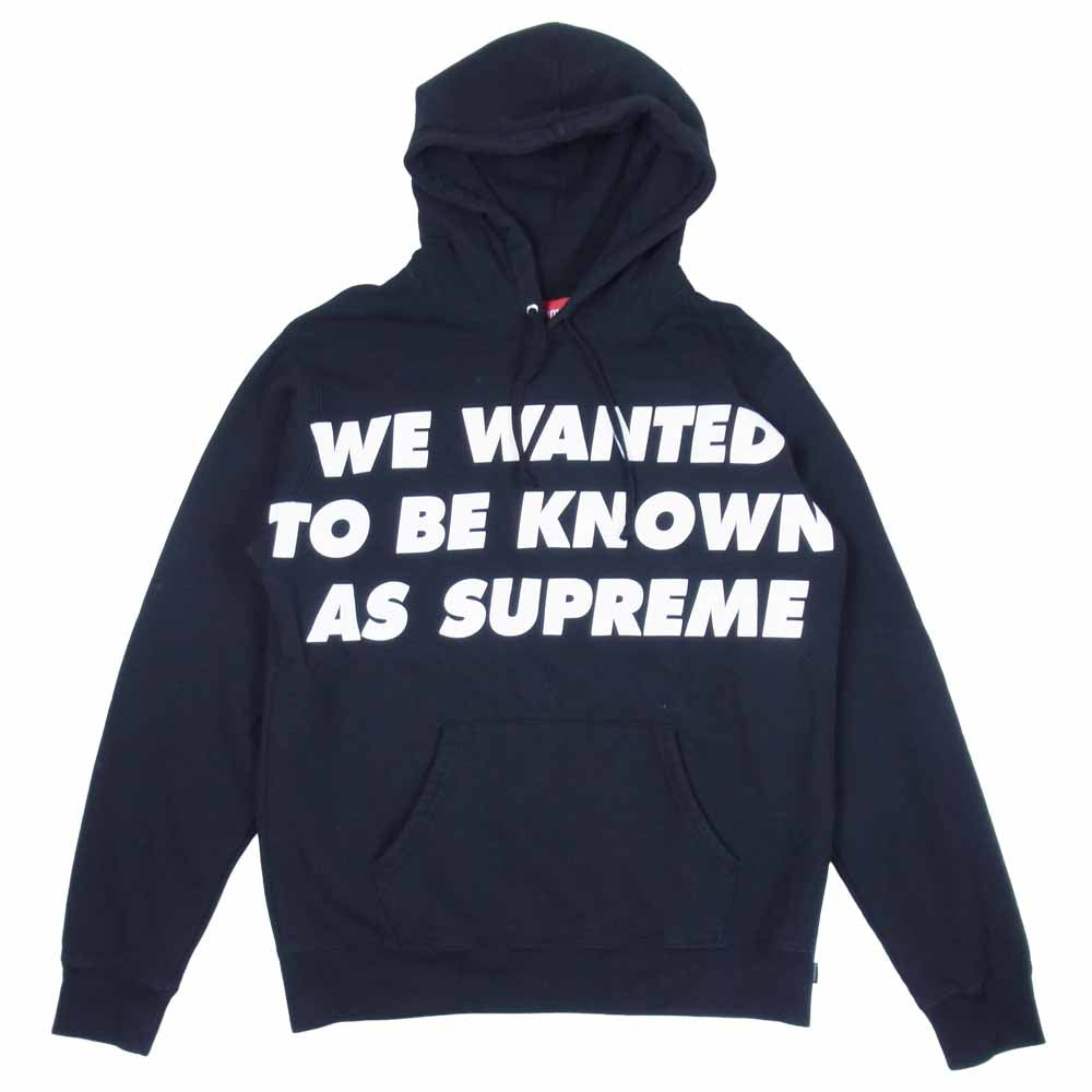 Supreme シュプリーム 20SS Known As Hooded Sweatshirt WE WANTED TO BE KNOWN AS  SUPREME スウェット パーカー ブラック系 M【中古】