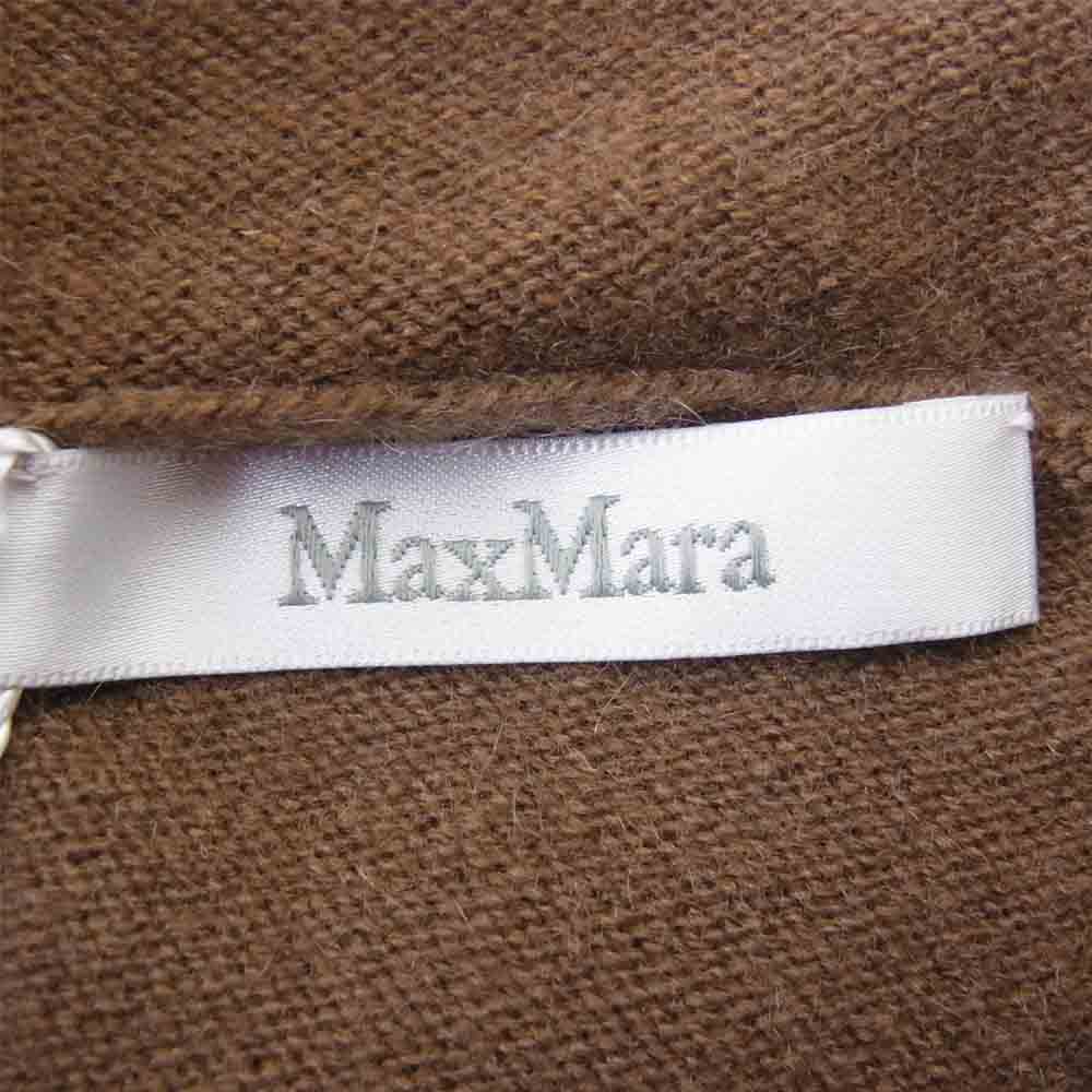 MAX MARA マックスマーラ XtF2T-hc-202118f097035 Brown Cashmere Liegi Hoodie Tobacco カシミヤ100％ プルオーバー ニット パーカー ブラウン系 XS【新古品】【未使用】【中古】