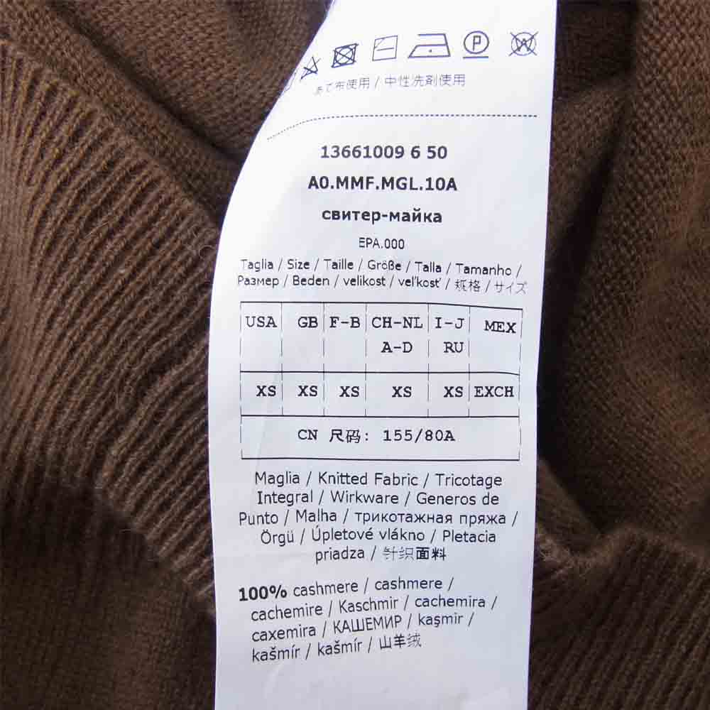 MAX MARA マックスマーラ XtF2T-hc-202118f097035 Brown Cashmere Liegi Hoodie Tobacco カシミヤ100％ プルオーバー ニット パーカー ブラウン系 XS【新古品】【未使用】【中古】