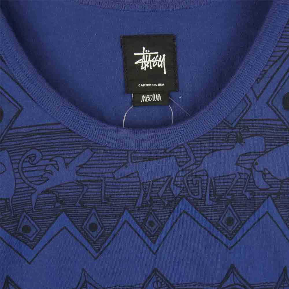 STUSSY ステューシー DYED ZULU TANK ZULU柄 タンクトップ コットン 中国製 パープル系 M【新古品】【未使用】【中古】