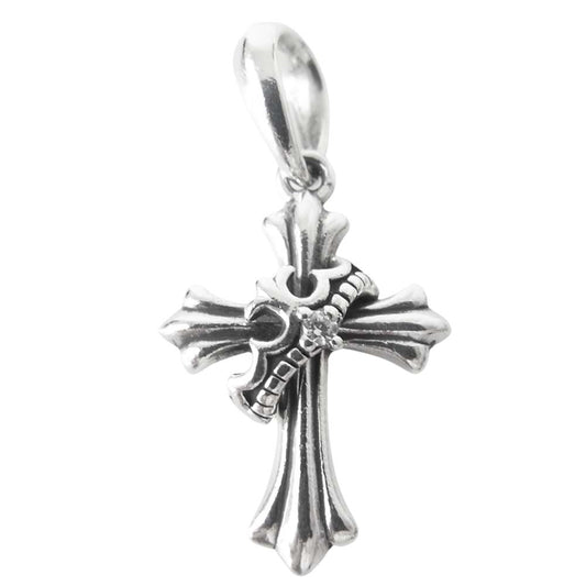 Justin Davis ジャスティンデイビス SPJ481 LITTLE CRUX リトル クロス ペンダント ネックレス トップ シルバー系【中古】