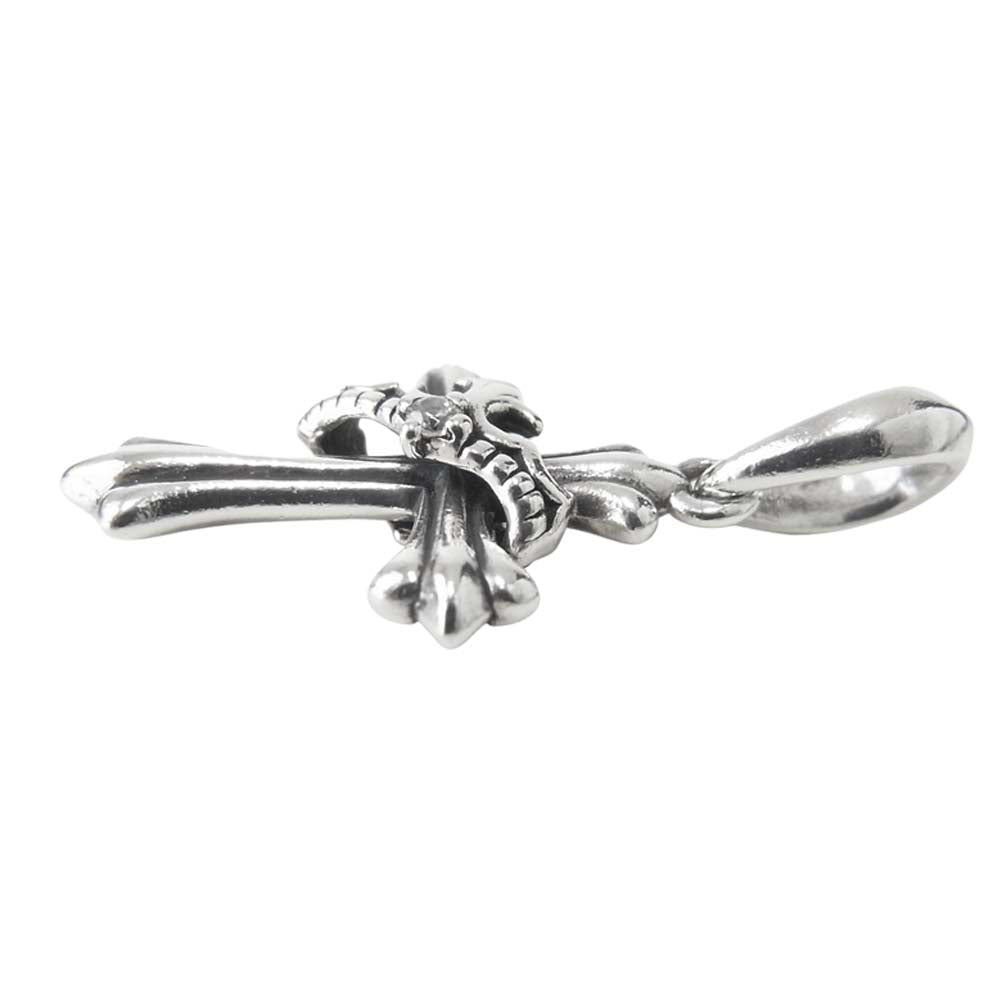 Justin Davis ジャスティンデイビス SPJ481 LITTLE CRUX リトル クロス ペンダント ネックレス トップ シルバー系【中古】