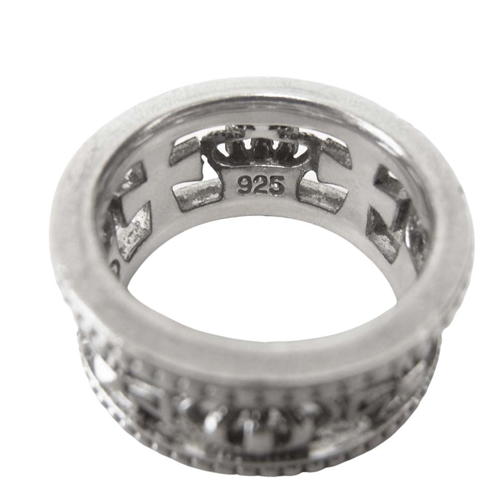 Justin Davis ジャスティンデイビス SRJ175 MEDIEVAL WEDDING BAND RING クロス クラウン バンド リング シルバー系 13号程度【中古】