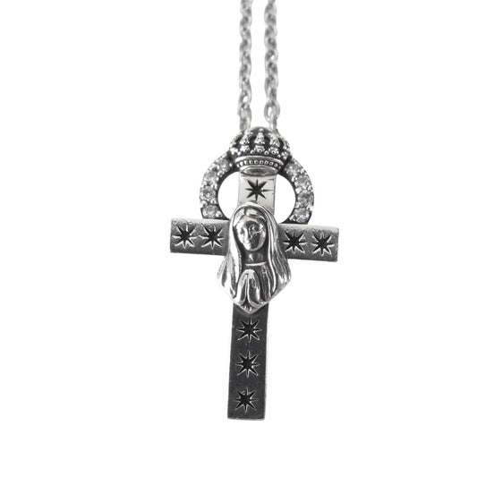 Justin Davis ジャスティンデイビス SNJ789 REBEL FAITH クロス チャーム マリア ネックレス シルバー系【中古】