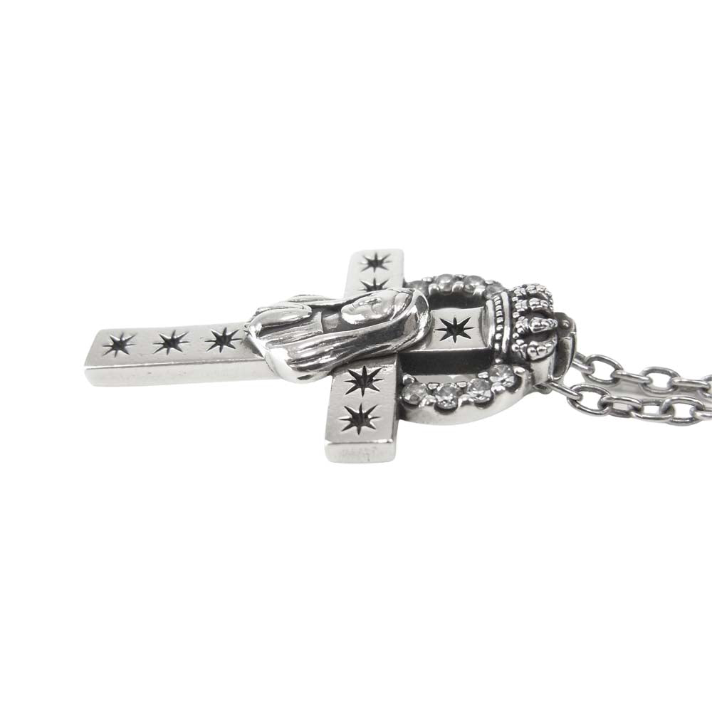 Justin Davis ジャスティンデイビス SNJ789 REBEL FAITH クロス チャーム マリア ネックレス シルバー系【中古】