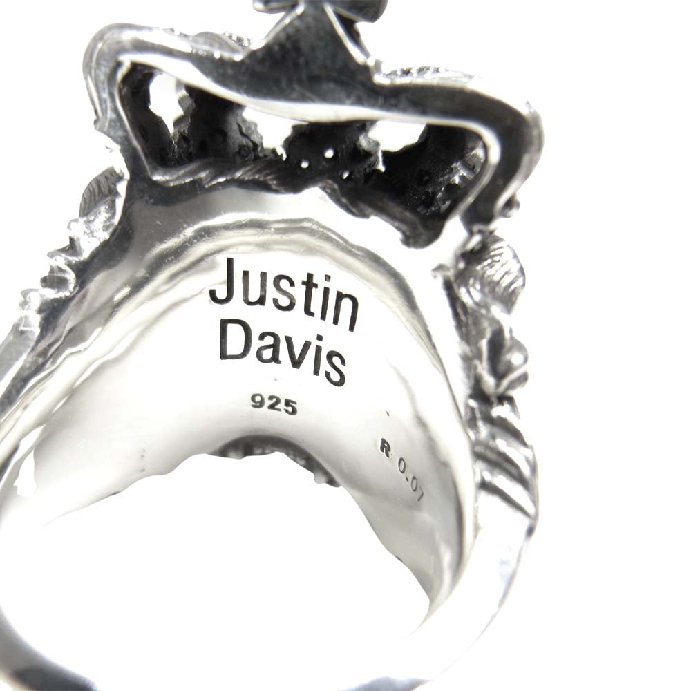 Justin Davis ジャスティンデイビス SRJ725 NEMEA KING LION ネメア キング ライオン リング シルバー系 17号程度【中古】
