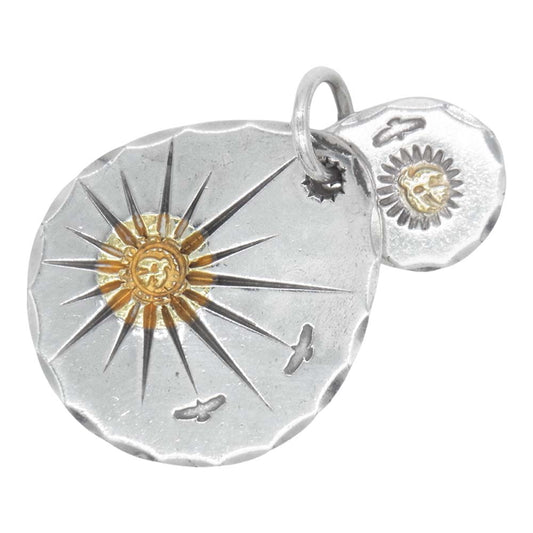 WINGROCK ウィングロック フラットメタル タタキ 18K コンビ ペンダントトップ シルバー系【中古】