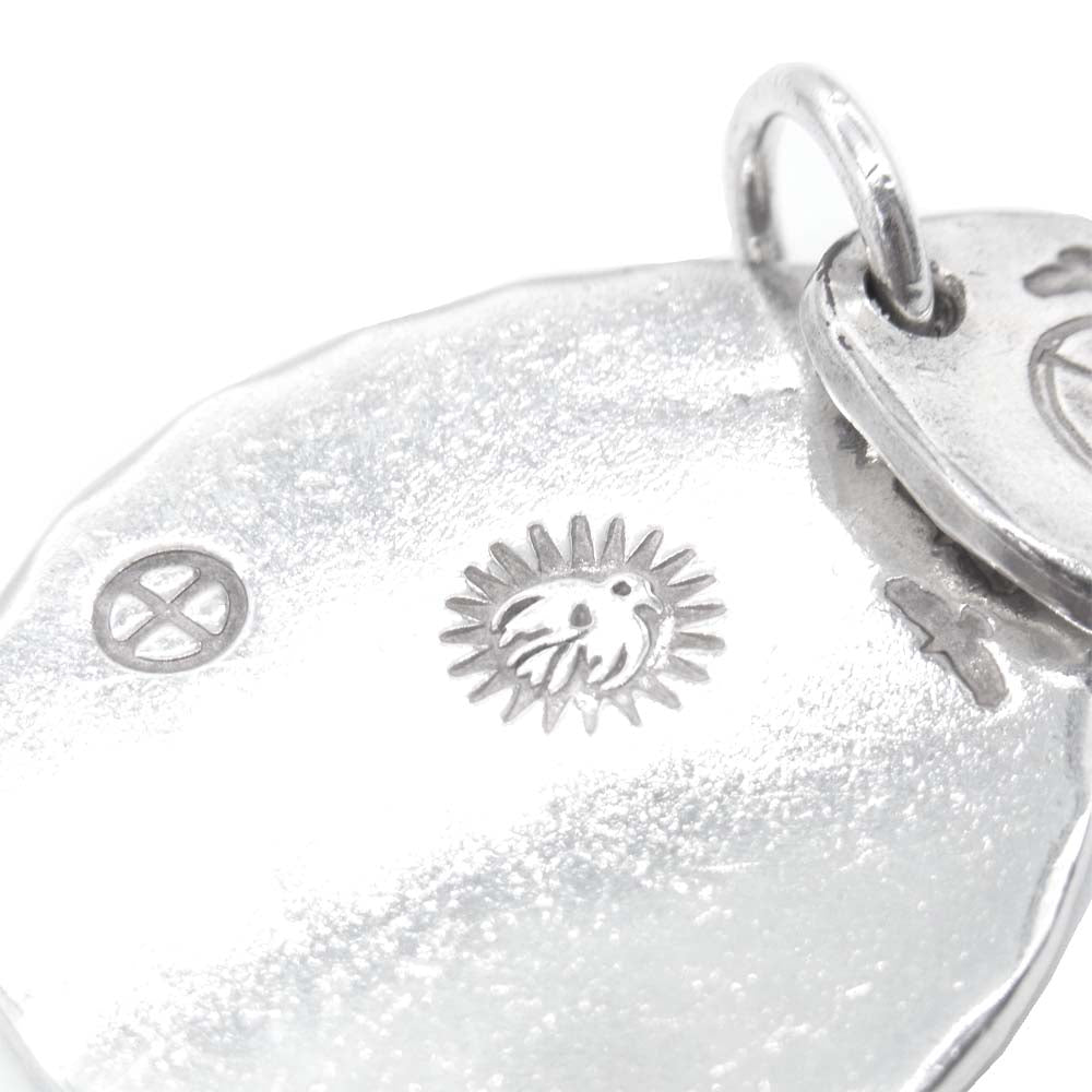 WINGROCK ウィングロック フラットメタル タタキ 18K コンビ ペンダントトップ シルバー系【中古】