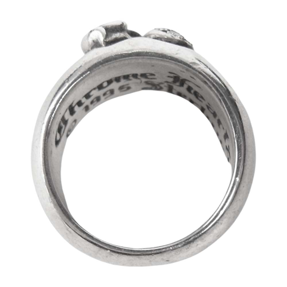 CHROME HEARTS クロムハーツ（原本有） HEART INBAND DMND ハートインバンド パヴェ ダイヤ リング シルバー系 7号程度【中古】