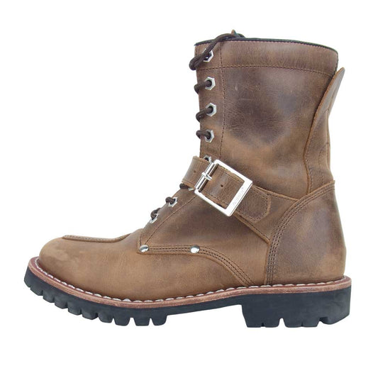 AVIREX アヴィレックス 2100 YAMATO ヤマト バイカー ブーツ ブラウン系 24cm【中古】