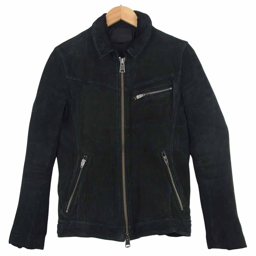 ジャックローズ スウェード シングル ライダース ジャケット 山羊革 ブラック系 4【中古】