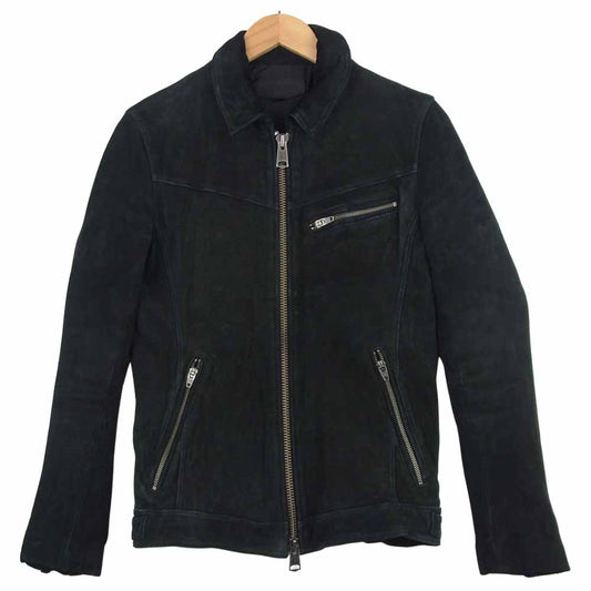 ジャックローズ スウェード シングル ライダース ジャケット 山羊革 ブラック系 4【中古】