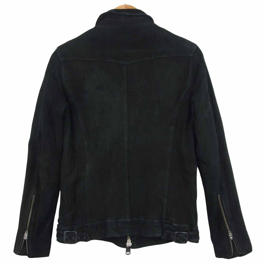 ジャックローズ スウェード シングル ライダース ジャケット 山羊革 ブラック系 4【中古】