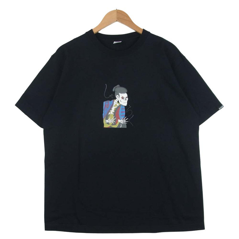 CUT RATE カットレイト HASKEY SHARAKU T-SHIRT しゃらく プリント 半袖 Tシャツ ブラック系 XL【美品】【中古】