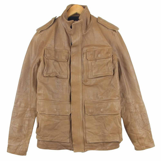 attack the mind 7 アタックザマインドセブン レザー ジャケット oxhide ライトブラウン系 14【中古】