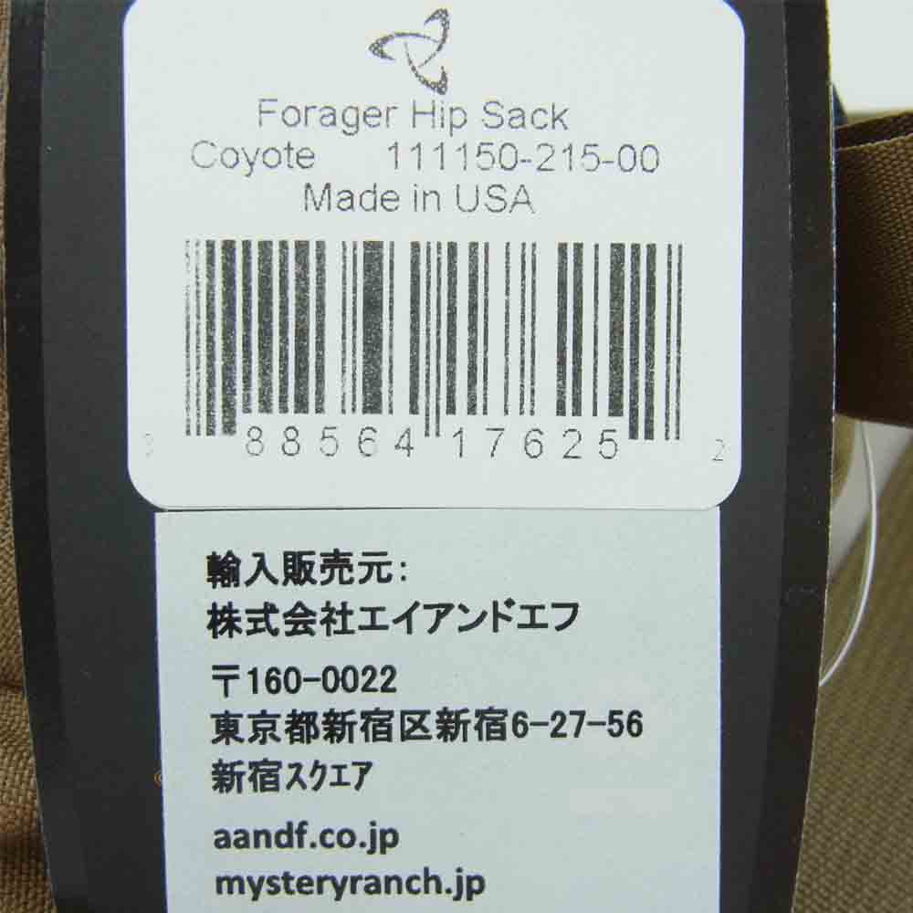 MYSTERY RANCH ミステリーランチ 11150-215-00 Forager Hip Sack フォーリッジャー ヒップサック コヨーテ Coyote ボディバッグ カーキ系【新古品】【未使用】【中古】