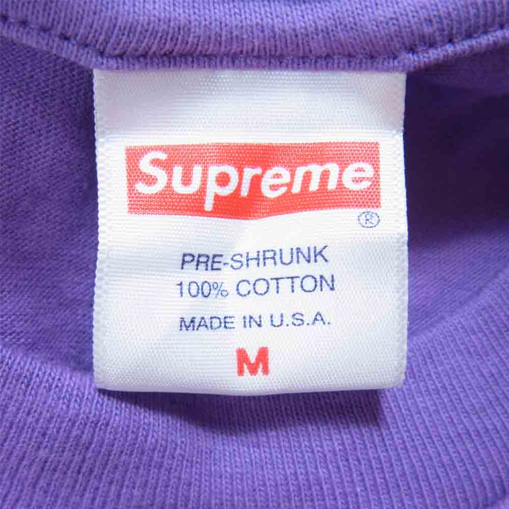 Supreme シュプリーム 21SS Snake Tee スネーク Tシャツ コットン USA製 プリント パープル系 M【新古品】【未使用】【中古】