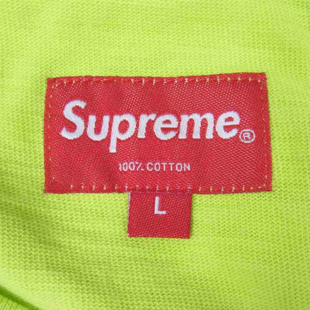Supreme シュプリーム 19AW Flame S/S Top フレイム ロゴ ハーフスリーブ ライトグリーン系 L【新古品】【未使用】【中古】