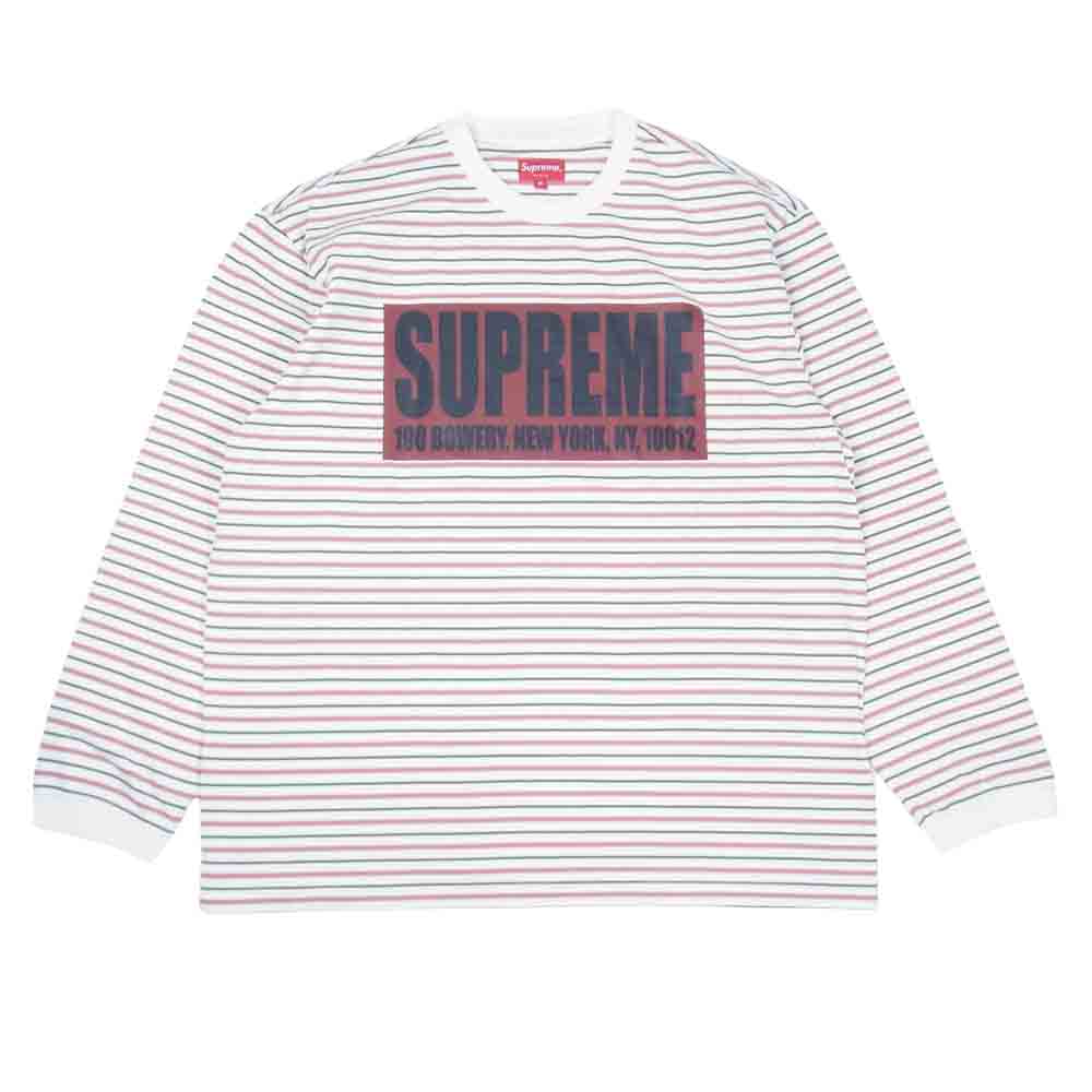 Supreme シュプリーム 21SS Thin Stripe L/S Top シン ストライプ 長袖 Tシャツ マルチカラー系 M【新古品】【未使用】【中古】