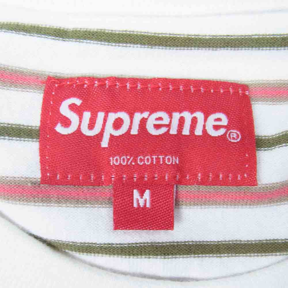 Supreme シュプリーム 21SS Thin Stripe L/S Top シン ストライプ 長袖 Tシャツ マルチカラー系 M【新古品】【未使用】【中古】