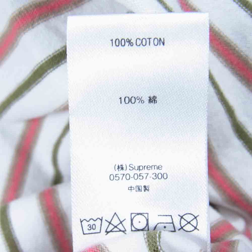 Supreme シュプリーム 21SS Thin Stripe L/S Top シン ストライプ 長袖 Tシャツ マルチカラー系 M【新古品】【未使用】【中古】