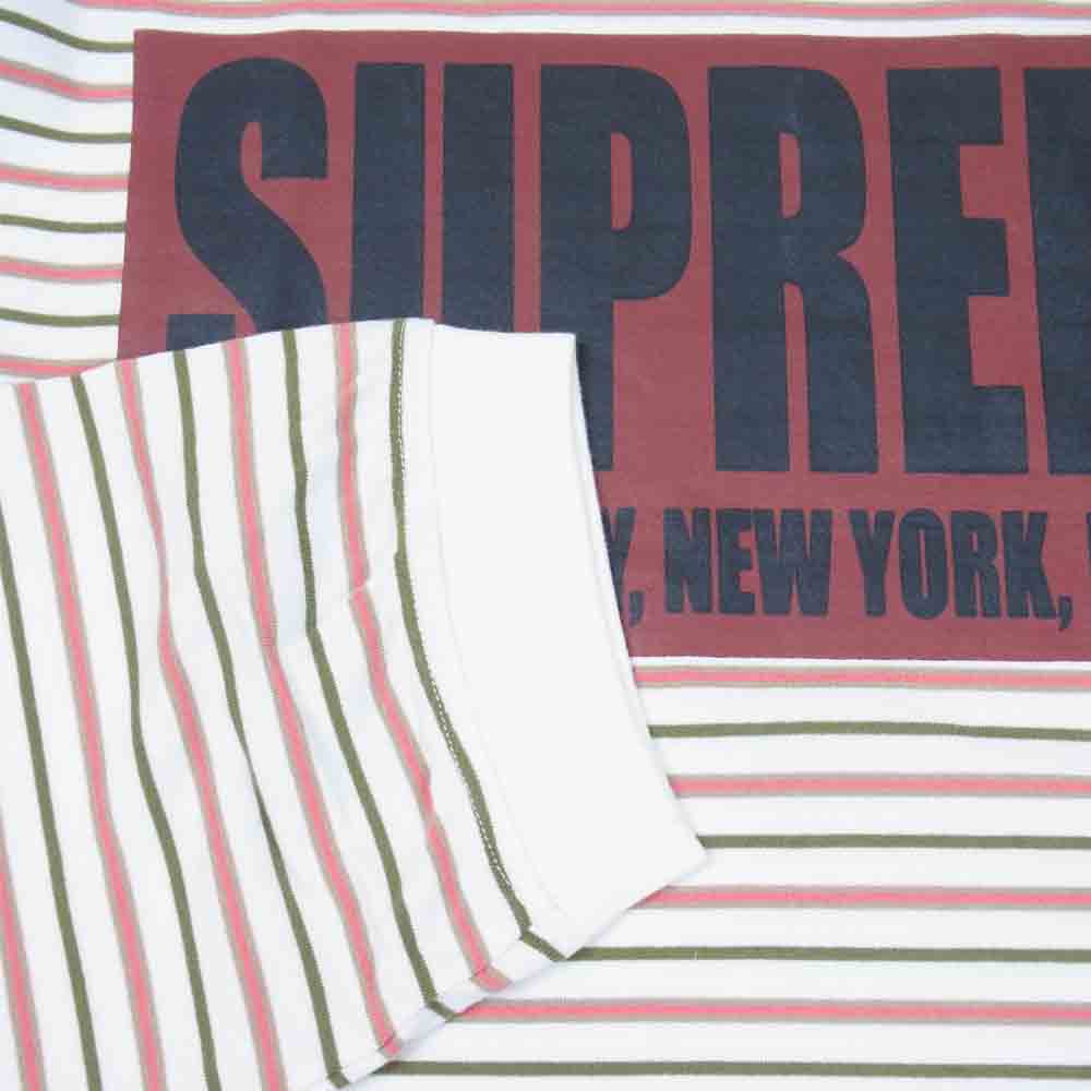 Supreme シュプリーム 21SS Thin Stripe L/S Top シン ストライプ 長袖 Tシャツ マルチカラー系 M【新古品】【未使用】【中古】