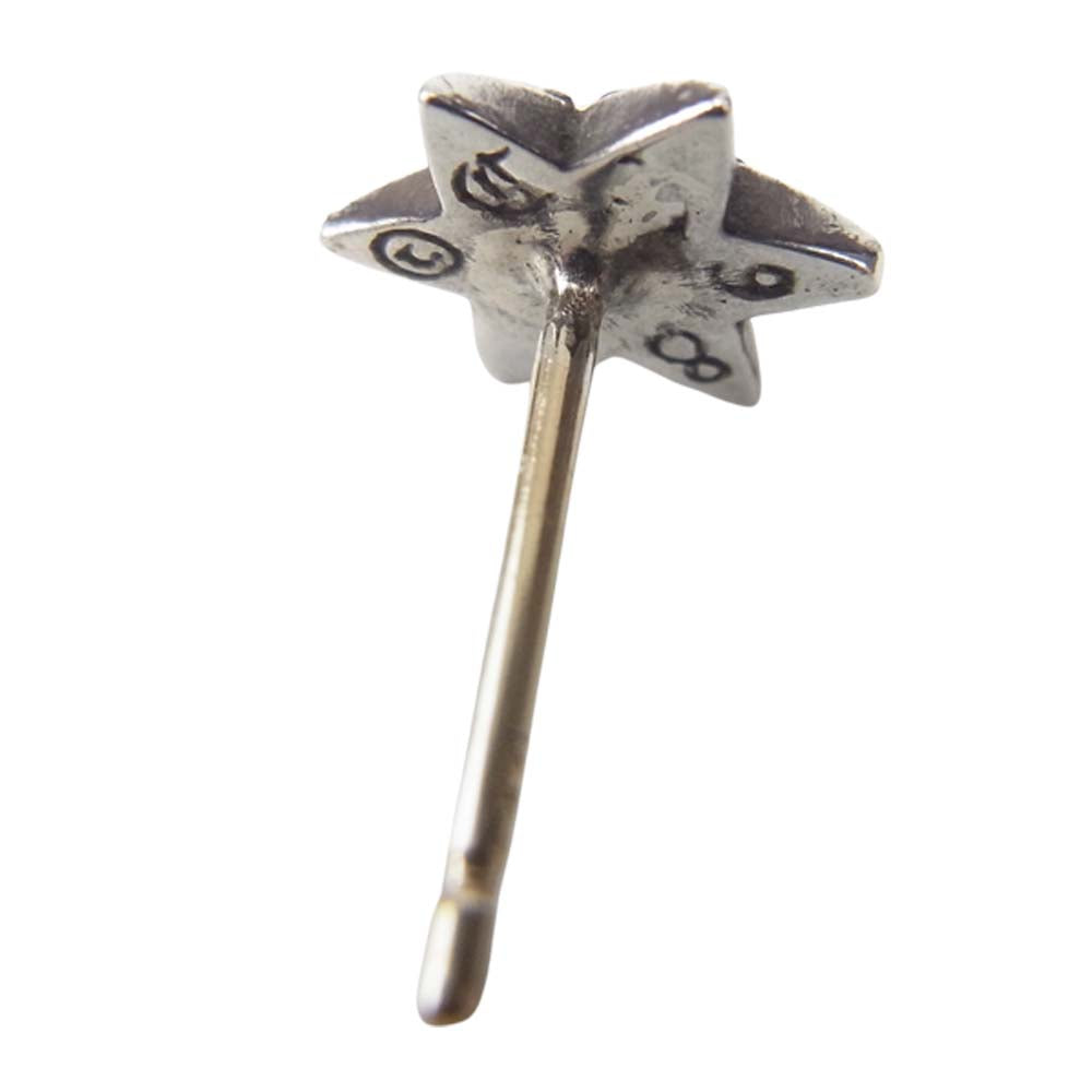 CHROME HEARTS クロムハーツ（原本有） STUD CUT OUT STAR カット アウト スター スタッド ピアス シルバー系【中古】