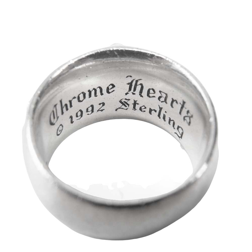CHROME HEARTS クロムハーツ（原本有） FLORAL CROSS フローラル クロス リング シルバー系 18号程度【中古】