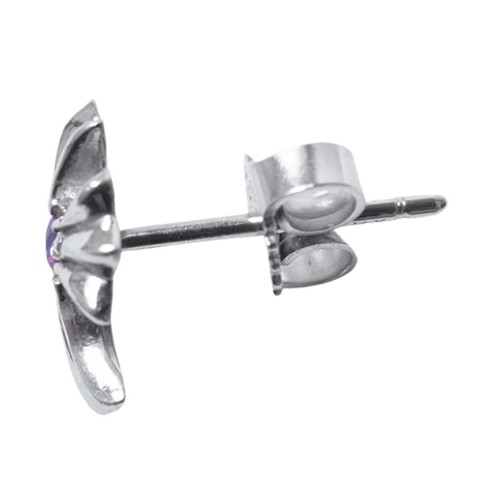 CHROME HEARTS クロムハーツ（原本有） 18KWG CHクロス スタッド ホワイトゴールド ルビー ピアス 白金系【中古】